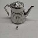 Stainless Steel Hammer Patterned Teapot With Removeable Infuser,Loose leaf cover,Silver