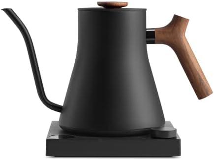 Amazon.com: Fellow Stagg EKG Pro Electric Gooseneck Kettle - Pour-Over Coffee and Tea, Quick Heating, Precise Temperature Control, Scheduling, Built-in Brew Timer, Matte Black with Walnut Wood Handle, 0.9 Liter: Home & Kitchen
