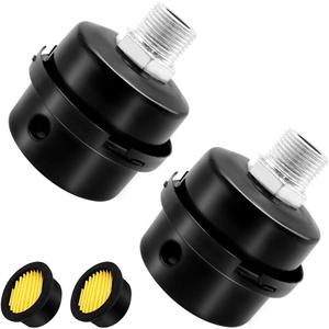 2pcs 1/2" Thread Air Compressor Silencer,Air Compressor Intake Filter Sound Muffler Accessories 20mm for generators,blowers, exhaust ports