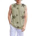 American Trends Mens Tank Tops Beach Summer Sleeveless Tee Shirts Hawaiian Muscle Graphic Tank Tops for Men (XL)