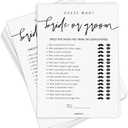 GardenCity Guess Who Bride or Groom, Bridal Shower Games for 50 Guests, Minimalist