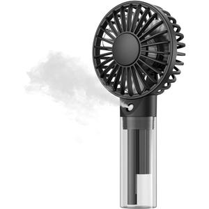 TOPK Portable Misting Fan - Rechargeable Handheld Personal Spray Water Mist Fan 32ml Water Tank Mini Cooling Hand Fans for Travel, Outdoors, Makeup, Camping, Home, and Office Use (Black)