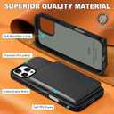 TUCCH PU Leather Case for iPhone 16 Pro Max, Undetachable Wallet Case with [6 Card Holders] [RFID Blocking] Magnetic Closure Anti-Slip Shockproof Protective Phone Cover for iPhone 16 Pro Max, Black