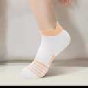 Womens Ankle Socks 4 Pairs Running Athletic Cushioned Sole Socks With Tab Anti-Blister (7-10)