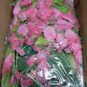 Lvydec Wisteria Artificial Flowers Garland, 4 Pcs Total 28.8ft Artificial Wisteria Vine Silk Hanging Flower for Home Garden Outdoor Ceremony Wedding Arch Floral Decor (Pink)