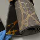 LUXE WEAVERS Modern Abstract Nature Black 4x6 Area Rug, Non-Shedding Carpet