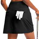 G Gradual Golf Skorts Skirts for Women with 5 Pockets Women's High Waisted Lightweight Athletic Skirt for Tennis Running (Black, XL )