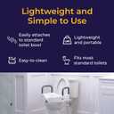 Drive Medical 2-in-1 Raised Toilet Seat with Removable Padded Arms - Elevated Bathroom Safety Support - Secure Locking Attachment - Easy Height Assistance - Durable Construction, Standard Toilets
