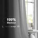 NICETOWN 100% Blackout Window Curtain Panels, Cold and Full Light Blocking Drapes with Black Liner for Nursery, 84 Inches Drop Thermal Insulated Draperies (Pure White, 2 Pieces, 52 inches Wide)