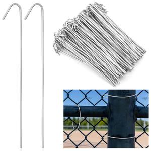 MorningRo 200 Pcs 8-1/4" Chain Link Fence Wire Ties 9 Gauge Heavy Duty Aluminum Ties Hook for Chain Link Fence, Posts, Rails, Dog Kennel Repair