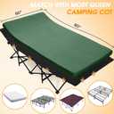 CYMULA Camping Cot Mattress 2in Memory Foam Sleeping Pad,Soft Warm Non-Slip Camping Mattress Topper with Retaining for Adults,Portable Roll up Pad for Travelonly Mattress