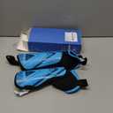 Upgraded Soccer Shin Guards for Kids Youth Adults, CE Certified AirsFish Shin Guard Sleeves Protection Gear for Boys Girls Soccer Games EVA Cushion Reduce Shocks and Injuries (X-Small, Blue)