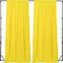 Gallety Yellow Backdrop Curtain for Wedding, Photo Backdrop Curtain for Bridal Shower Decorations - 10FT x 10FT Stage Curtains for Graduation Dances,Birthday,Summer Themed Parties,Photography (W5' x H10'(2 Panels))
