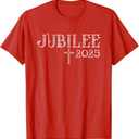 Catholic Jubilee 2025 Commemorative Design With Crucifix T-Shirt, S