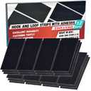2 x 12 Sets Heavy Duty Nylon Hook Loop Strips Waterproof. Strong Adhesion Yet Residue Free Fabric Fastener, for Indoor and Outdoor Use, 2 x 4 Inch