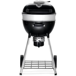 Napoleon PRO18 Compact Charcoal Kettle Grill, Black, Porcelain-Enameled Lid and Bowl, Chrome-Plated Cooking Grid