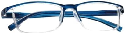 EXGYAN Fashion Anti-blue light Reading Glasses, Computer Reader, Men Women(1pc)(Gentleman Blue), Set of 7