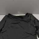 Girl's Long Sleeve T Shirt Bodysuit Square Neck Leotard for Girls Romper Jumpsuit Fall Tops (Black) 10Y