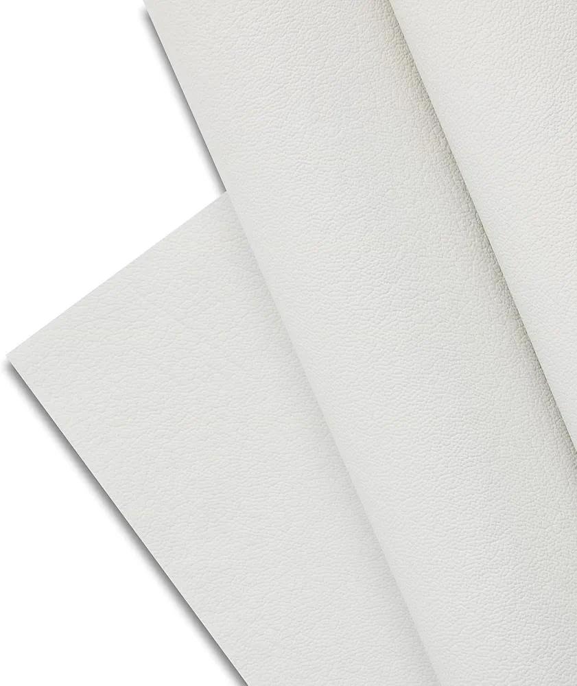 PVC Faux Leather Fabric 5 Yard (CFE10-54X180)| White Synthetic Vinyl Faux Leather Sheets by The Yard for DIY Crafts, Upholstery | Waterproof & Easy to Clean - 54" X 180