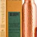 Copper Water Bottle 34oz - 100% Pure Ayurvedic Handcrafted Design - Eco-friendly Premium Quality - Bpa-free Heavy Duty Leak-proof & Lab-tested - Health Benefits for Daily Use, Sports, Travel & Gifting