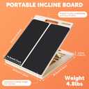 Slant Board for Calf Stretching, Adjustable Wooden Calf Stretcher Incline Board, Calf Stretch Board for Squats Leg Knees Heel Ankle Stretching, 15.5 x 11.6 x 1.45 inches