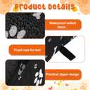 4 Pcs Outdoor Cat House Stray Cats Shelter Weatherproof Outside Cat House Indoor Foldable Warm Pet Cave with Paw Print for Feral Cat Dog Winter Wild Animal(Black, Small-Houses)