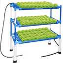Hydroponics Growing System Kit for Vegetables,Flowers Fruits and Herbs, with 108 Plant Sites, Suitable for Indoor and Outdoor, Block Light Design (Blue)