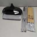 MR.SIGA Broom and Dustpan Set with Adjustable Long Handle, Upright Combo for Floor, Cleaning Lobby, Gray