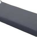 Outdoor Bench Cushion Waterproof 48"x18" – Fade-Resistant Patio Furniture Cushion with Ties for Porch Swing, Loveseat, or Indoor Bench Replacement, Dark Grey