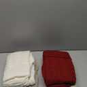 Christmas Stockings, 20 Inch Burgundy, Ivory, Khaki Cable Knit Stockings Christmas Holiday Decoration, 6 Pack