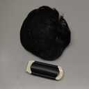 Short Hair Topper for Thinning Hair 4 Inch Short Pixie Cut Toppers Pieces Natural Curly Texture Synthetic Black Wiglets Hairpieces (Black, 4 Inch)