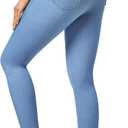 IUGA Stretchy Jeans for Women High Waist Jeggings Tummy Control Skinny Jeans Pull on Leggings with Pockets Trendy Casual (Blue, M)