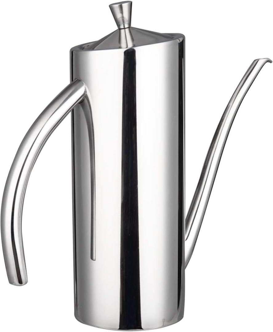 IMEEA Olive Oil Dispenser SUS304 Stainless Steel 24oz/700ml, No Drip Oil Bottle with Narrow Spout for Precision Pouring, Kitchen Oil Cruet for Vinegar, Soy Sauce