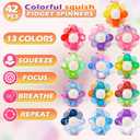42 PCS Pop Fidget Spinners - Colorful Party Favors for Kids - Sensory Toys for Stress Relief and Anxiety - Classroom Prizes,Goodie Bag Stuffers,Birthday Gifts