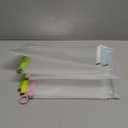 5Packs 9 3/4 x 13 Clear Plastic Zip Envelopes Letter File Document Paper Folder Case Assorted Colors