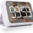 4-inch Timers for Kids, Large Magnetic Digital Kitchen timers with Constant Bright Function for Classroom, Silent Timer for Students and Teachers (White)