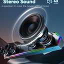 LENRUE G11 Computer Speakers for Desktop, Touch Lights PC Speakers with Surge Clear Sound, USB C/USB Powered for Computer Desktop PC Laptop Monitor