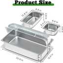 Countertop Food Serving Display Container, Cold Food Buffet Server, Salad Bar Buffet Station for Home & Cold Serving Trays for Parties, Restaurant or Kitchen(6 Pans 2 Sizes)