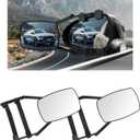 2PCS HD Towing Mirrors,Clamp-on Side Mirror Extensions for Towing & Reducing Blind Spots with Adjustable Mounting Straps,Universal Truck Mirror Extenders Trailer Accessories