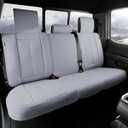 Coverland Custom Car Seat Covers Compatible with 2015-2025 Ford F-150 Super Cab, SuperCrew Cab Standard Front Seat - Premium Leather Non-Slip Waterproof Cover Interior Protector [Rear-Gray]