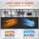 Car Garage Door Insulation Kit Fits 9x8FT, Magnetic Thermal Insulated Door Curtains for Winter with Clear Window, Garage Door Cover Blanket Panels Screen for 1 Car Garages
