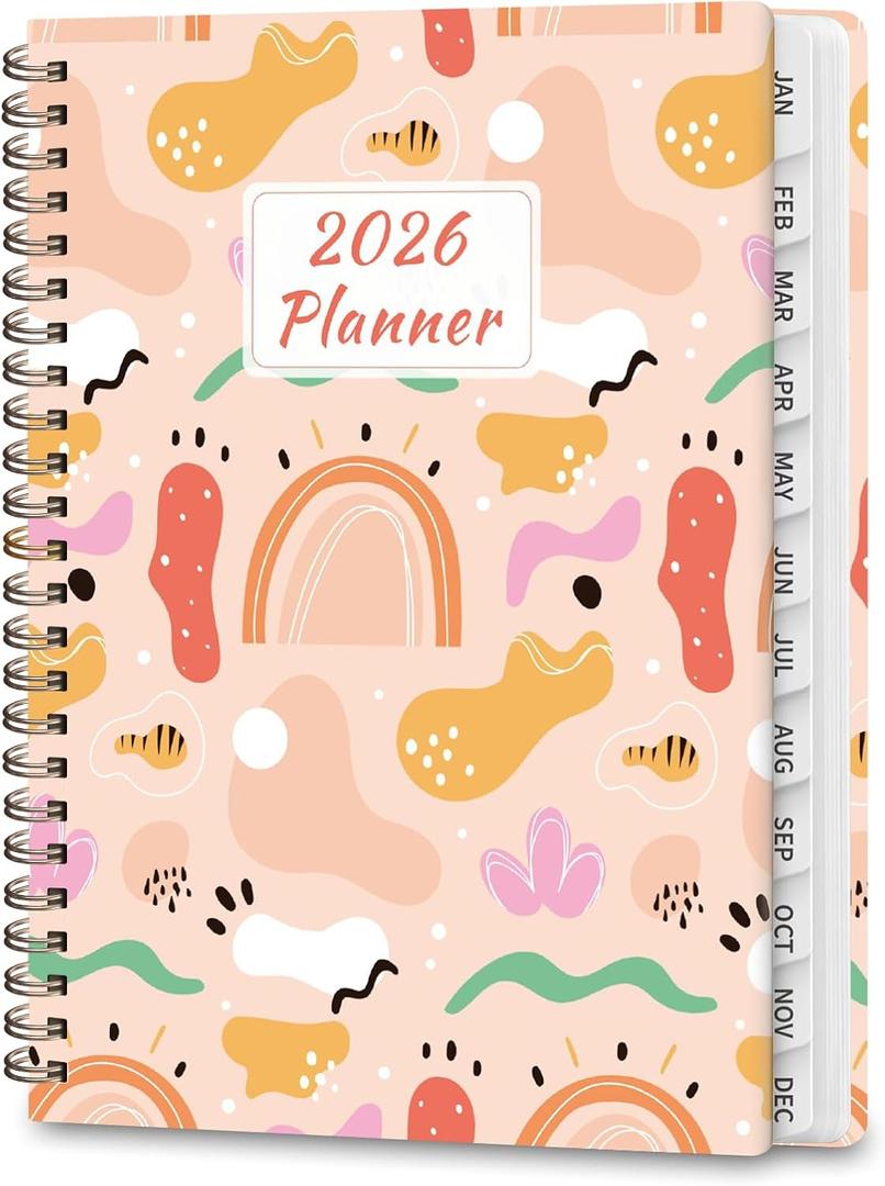2026 Planner, Weekly and Monthly Academic Planner Calendar (JAN.2026 - DEC.2026), Planning Agenda Book, for Office Desk Accessories and School Supplies, A5(6.3" x 8.5") (Colorful Capers)