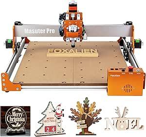 FoxAlien Masuter Pro 3-Axis CNC Router Machine, Beginner Hobby Engraving Machine All-Metal Structure for Wood Acrylic MDF Nylon Routing Milling Carving