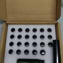 1/2-20 Acorn Lug Nuts 1/2x20 Set of 23 pcs 6 Spline Black 1.38" Long Closed End Aftermarket Wheel Lug Nuts Fit for 1987-2018 Jeep Wrangler,1993-2010 Jeep Grand Cherokee