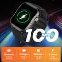 Smart Watch for Women for iPhone Android: 1.85"Smartwatch with Make/Answer Call Sleep Heart Rate SpO2 Blood Pressure Monitor IP68 Waterproof 120+Sport Mode Fitness Tracker 1000mAh Battery 2Bands Black