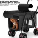 Pet Stroller Cat Dog Stroller Travel Folding Pet CarriersBlack
