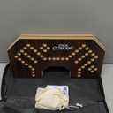 Jackaroo Board Game, 2-4 Player Marble Strategy Game, Solid Wooden Game with 16 Glass Marbles and 52 Cards, Marble Chase Game, Jokers and Marbles Board Game, Foldable Board with Carry Bag (Walnut)