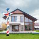 Wenqik Barber Shop Inflatable Tube Man 20' Tall Blow up Waving Arm Flailing Tube Man Giant Guy Wacky Dancing Puppet Guy for Outdoor Advertising Events (Not Include Blower)