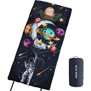 Kids Sleeping Bag, Sleeping Bags for Boys & Girls, Large Kids Sleeping Bag with Pillow, SlumberSoft Slumber Bags, Child Sleeping Bags for Travel Naps and Sleepovers,63" x 30"