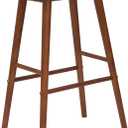 JONATHAN Y Peroni Saddle Backless Bar Stool, 30.5", Chestnut Brown